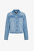 Denim-Jeansjacke mit Strass-Motiv 01