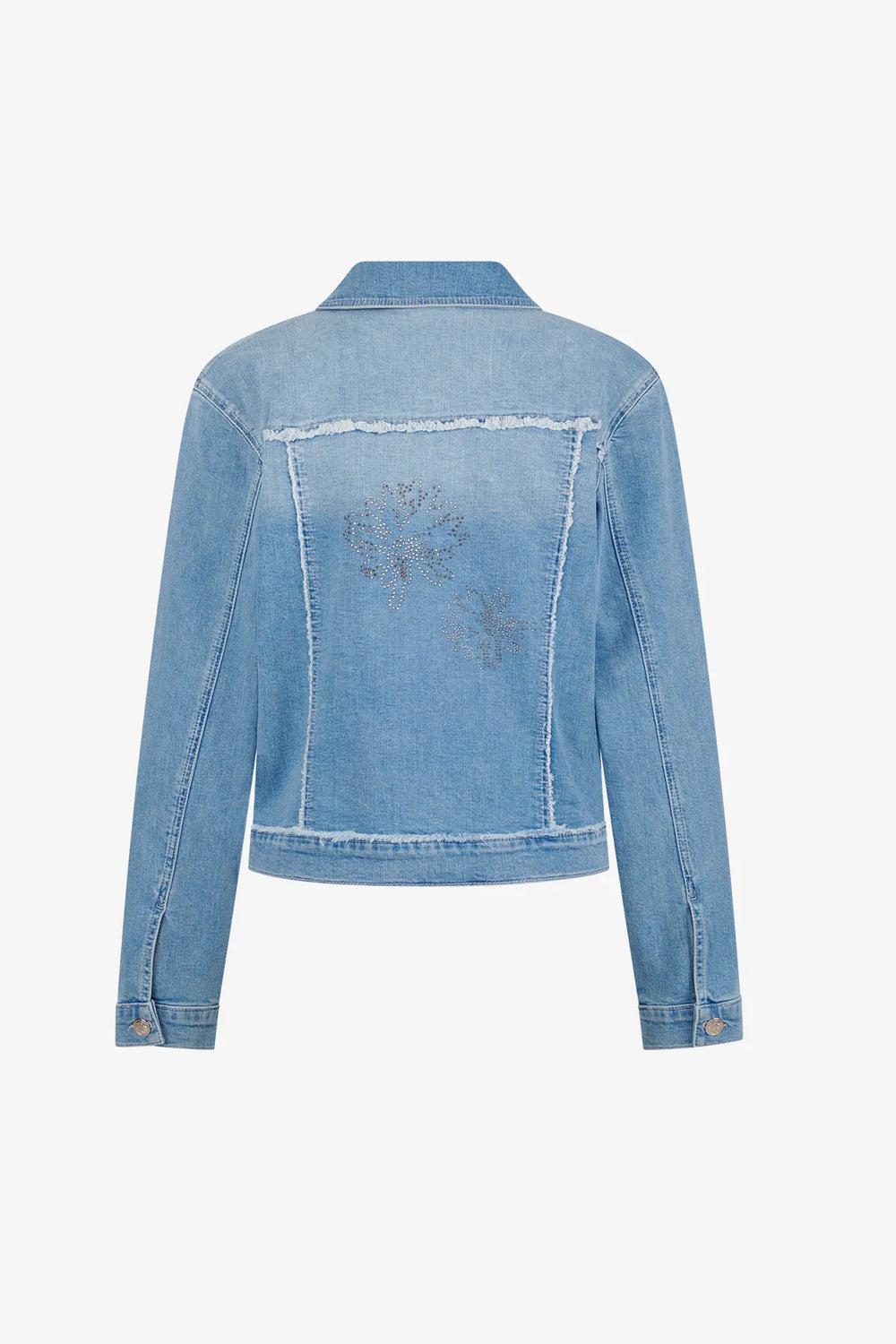 Denim-Jeansjacke mit Strass-Motiv 01