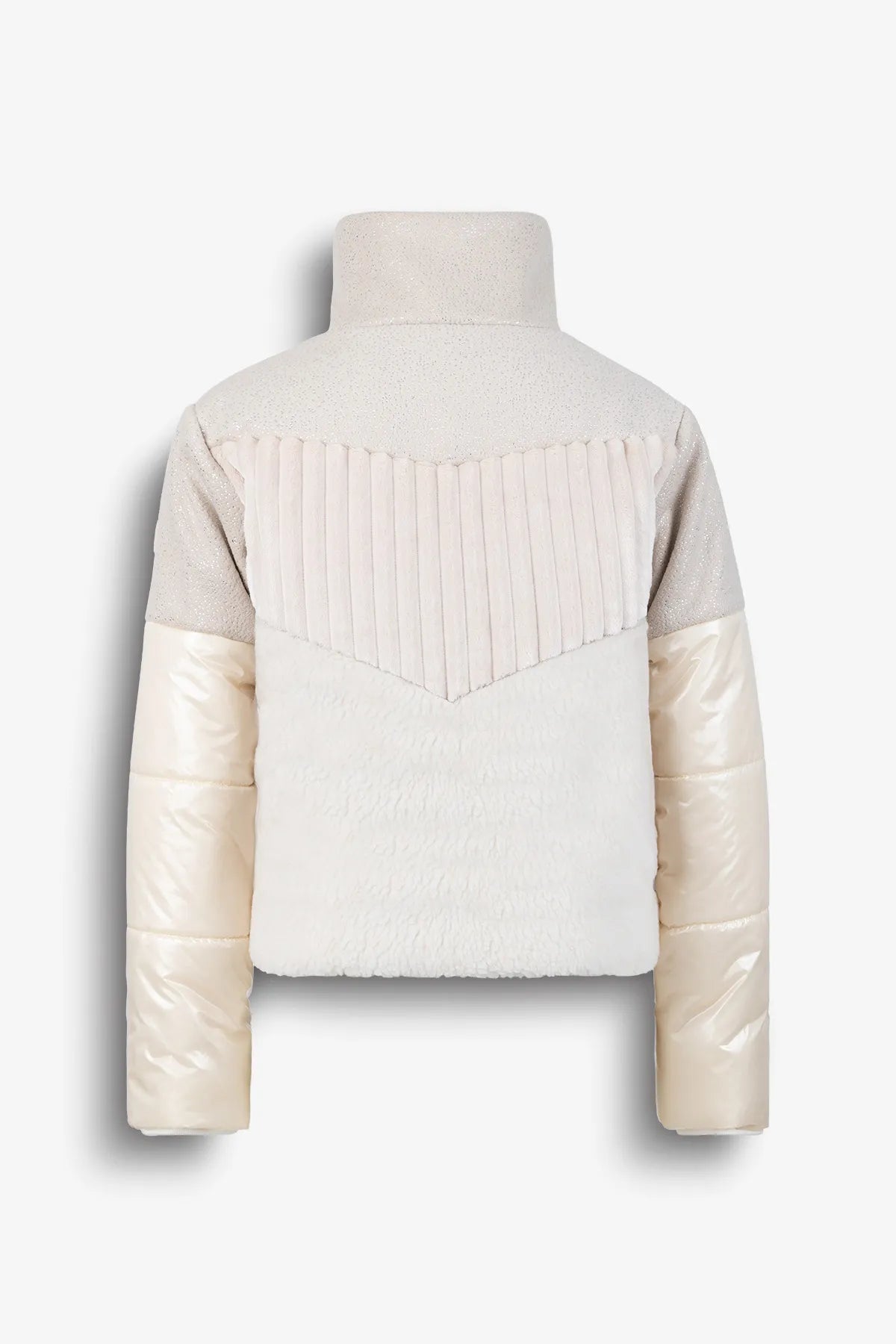 Jacke im soften Materialmix 02
