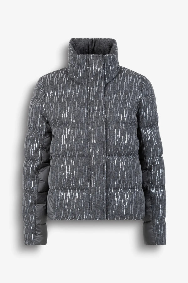 Outdoorjacke im Pailletten-Wollmix 01