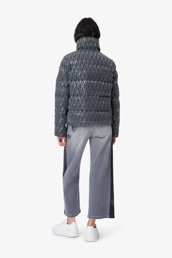Outdoorjacke im Pailletten-Wollmix 05