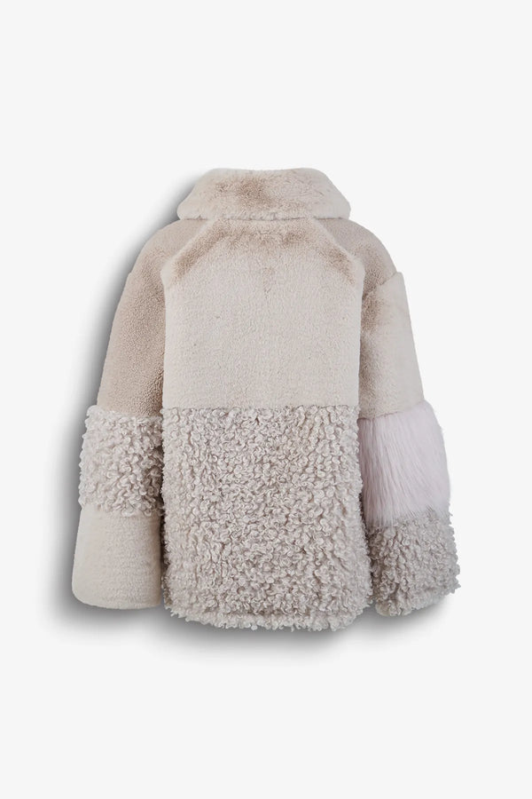 Web-Pelz-Jacke mit Materialmix 02