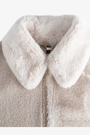 Web-Pelz-Jacke mit Materialmix 06