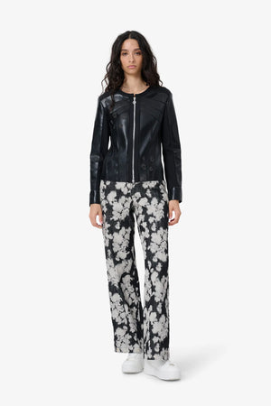 Kunstlederjacke mit Laser-Motiv 03