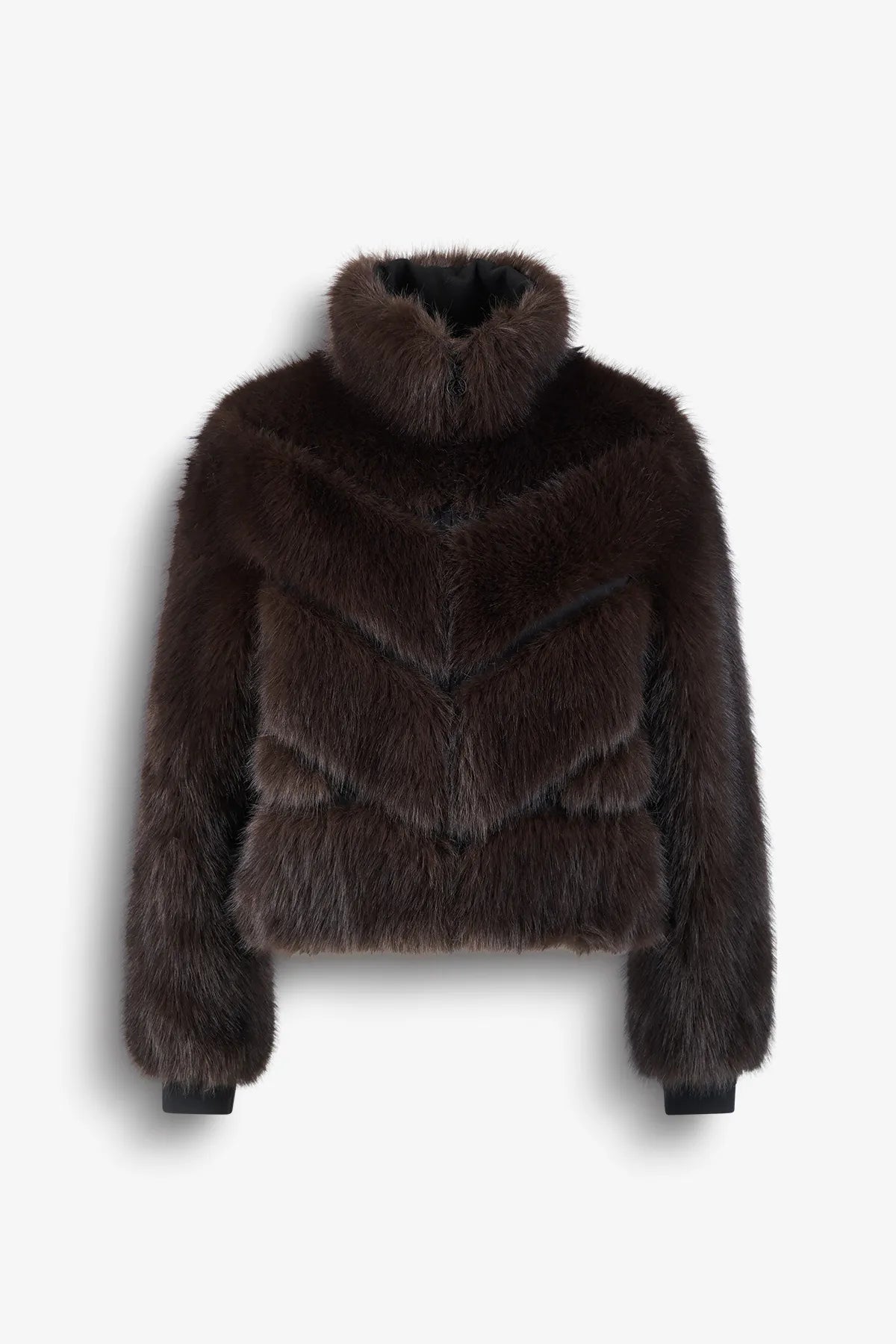 Web-Pelz-Jacke mit Zacken-Design 01