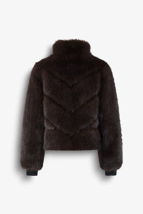 Web-Pelz-Jacke mit Zacken-Design 02