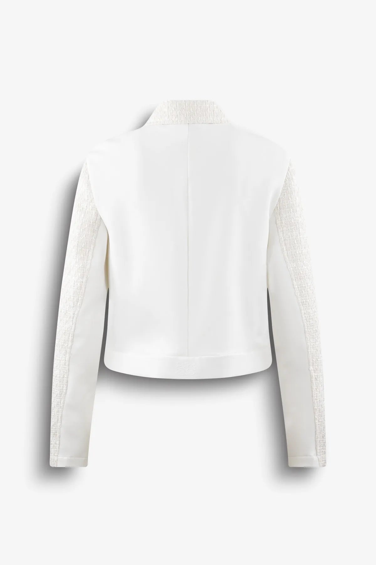 Tweedjacke mit sportivem Materialmix 02
