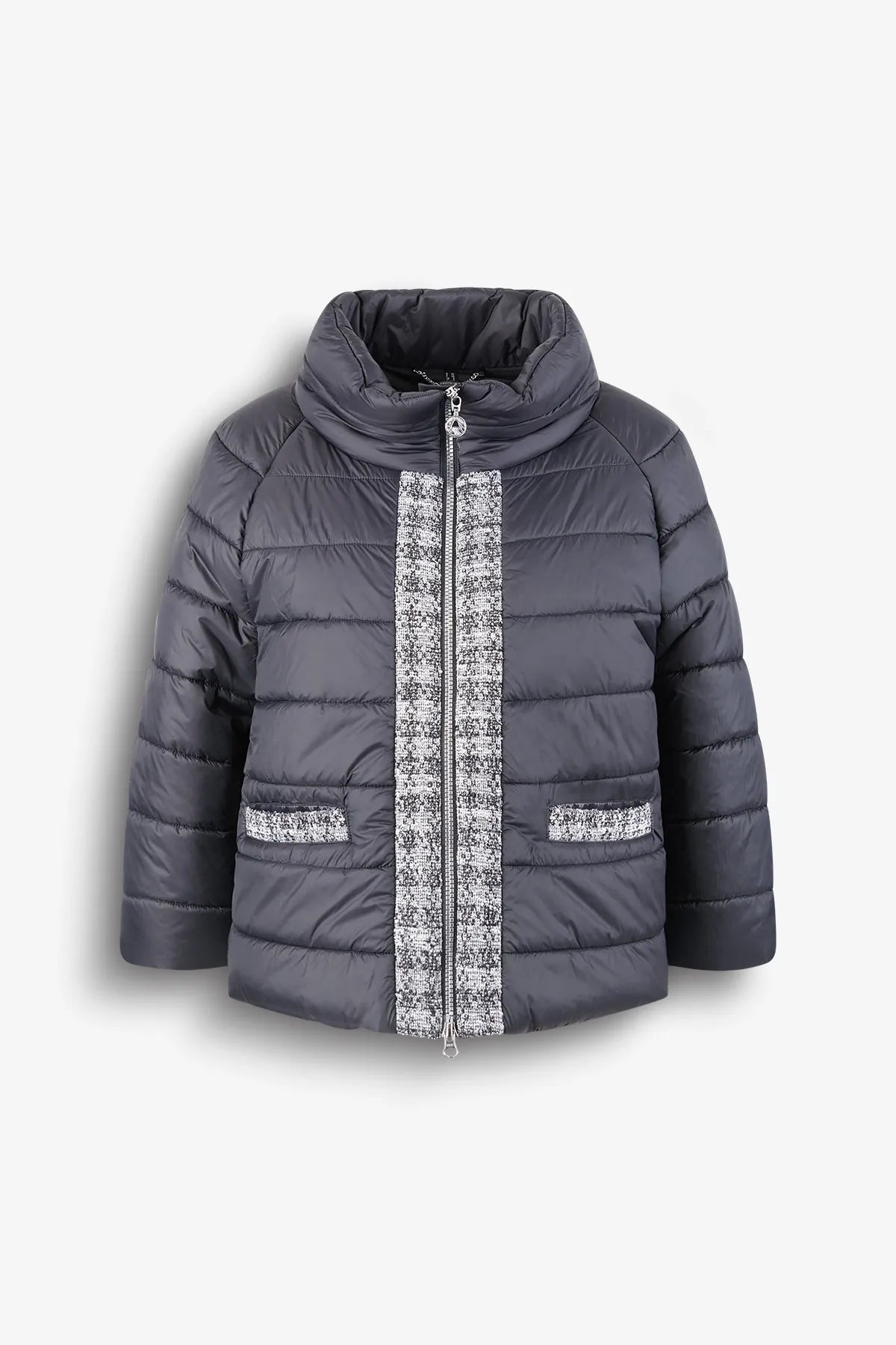Stepp-Pufferjacke im Materialmix 01