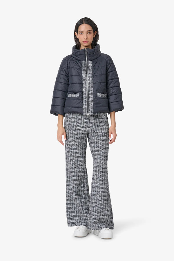 Stepp-Pufferjacke im Materialmix 03