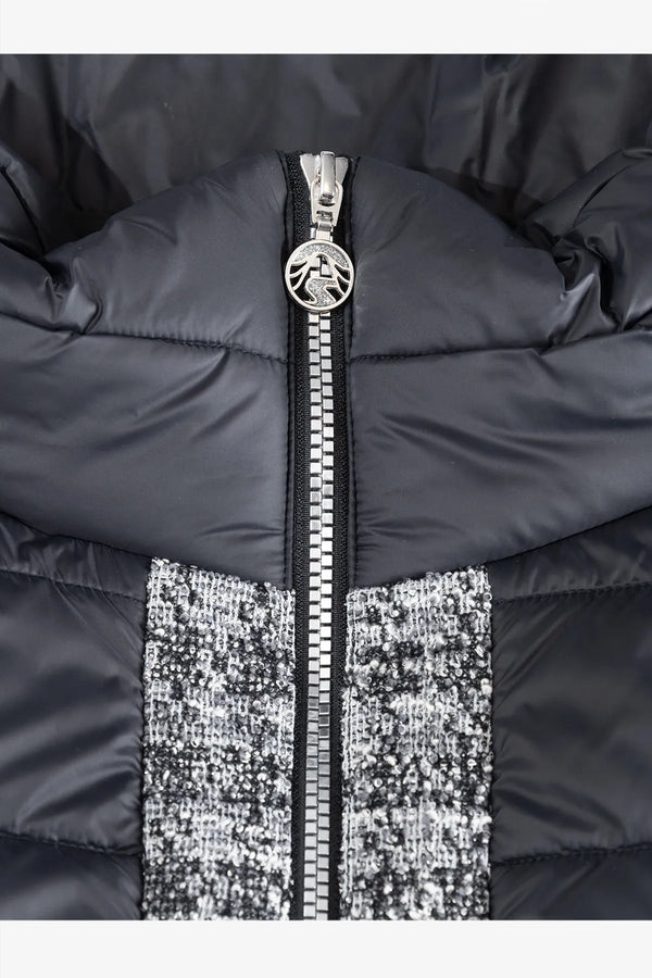 Stepp-Pufferjacke im Materialmix 06