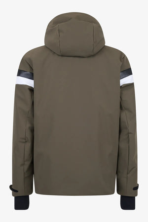 Skijacke mit Kunstleder 02