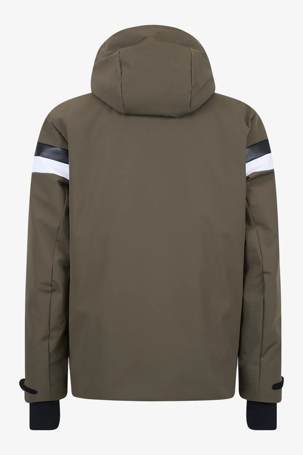 Skijacke mit Kunstleder 02