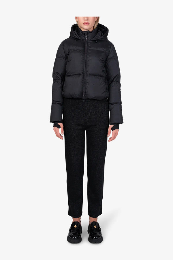 Wattierte Jacke mit Strasssteinen 03