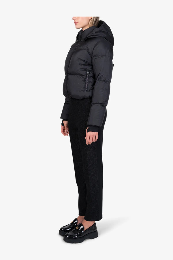 Wattierte Jacke mit Strasssteinen 04