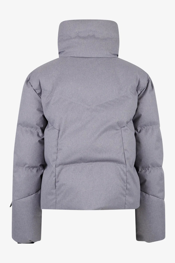 Kurze Daunenjacke in Melange-Optik 02