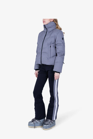 Kurze Daunenjacke in Melange-Optik 04