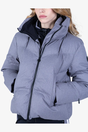 Kurze Daunenjacke in Melange-Optik 06