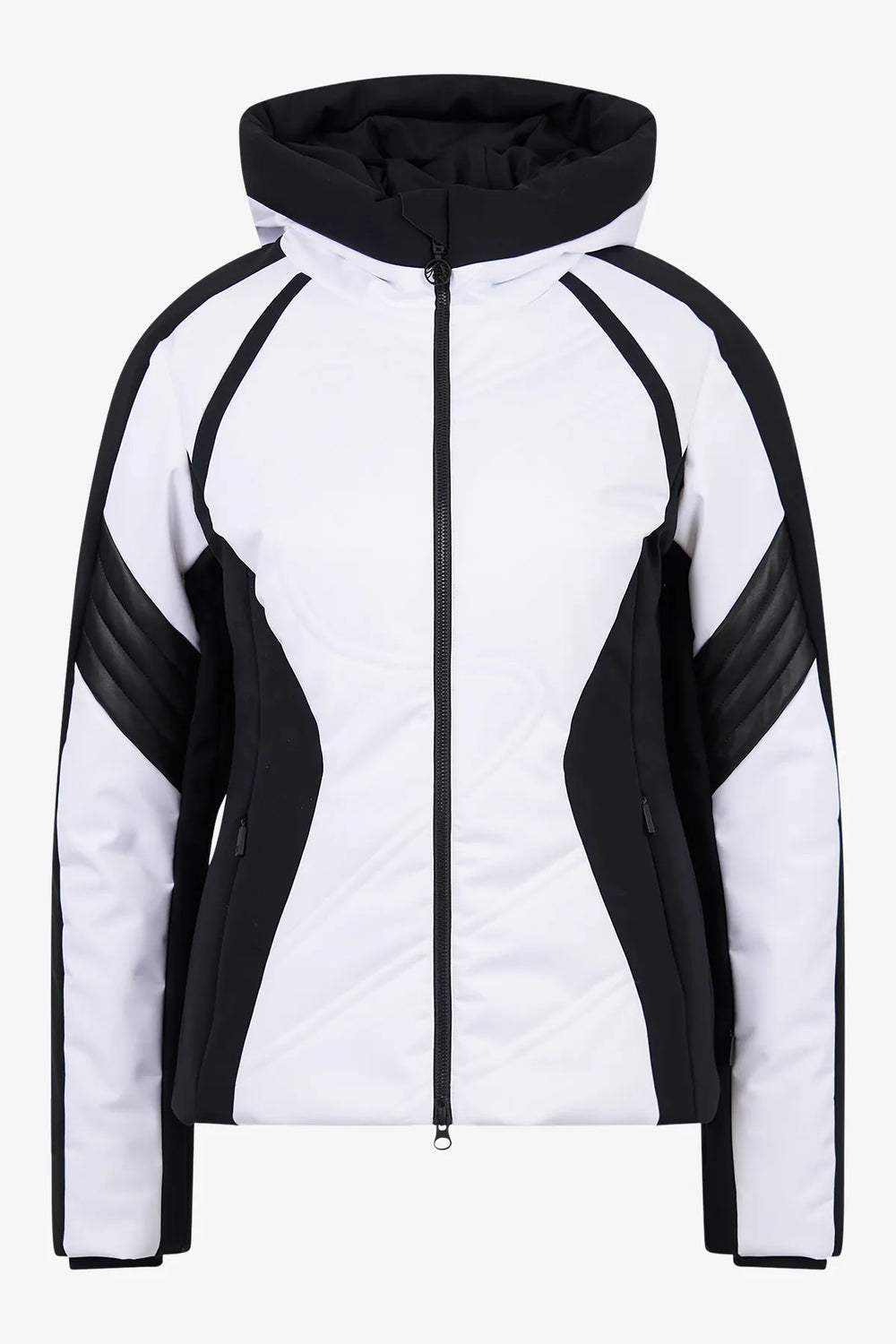 Skijacke mit Kunstleder 01