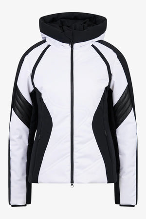 Skijacke mit Kunstleder 01