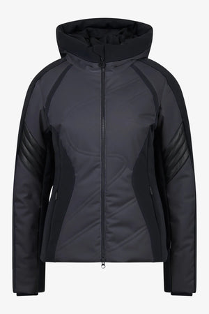 Skijacke mit Kunstleder 01