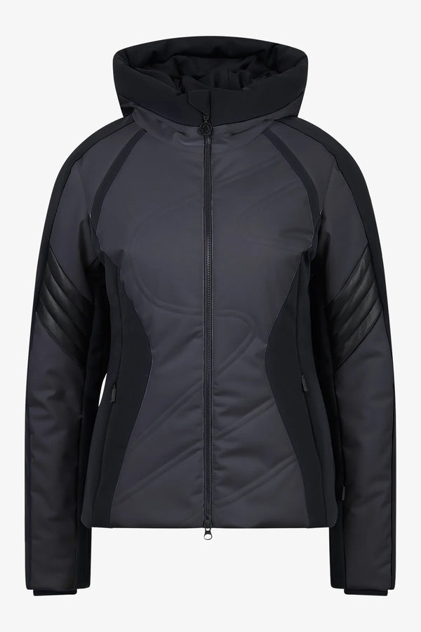 Skijacke mit Kunstleder 01