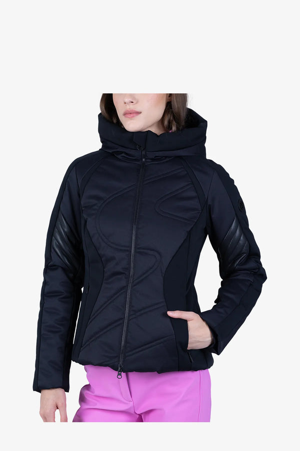 Skijacke mit Kunstleder 06