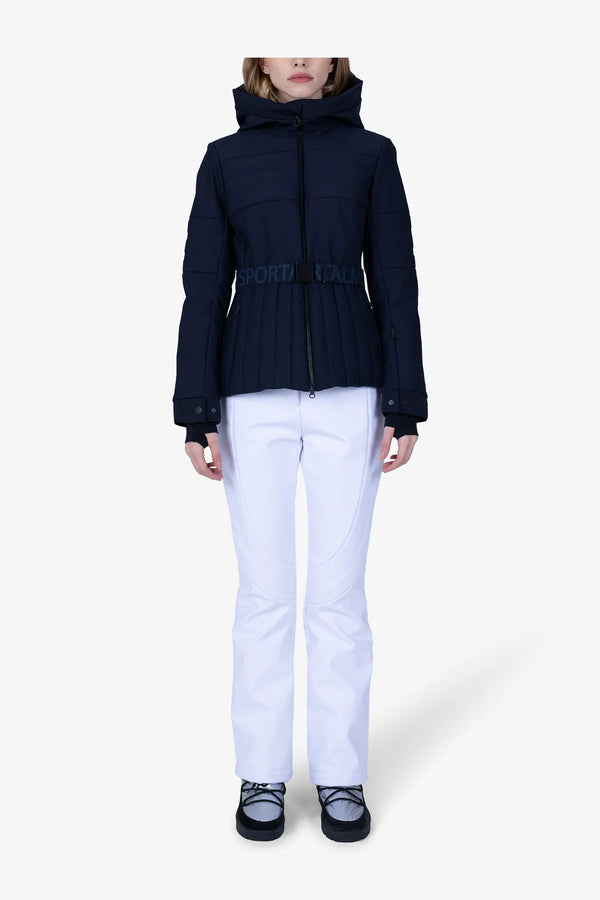 Skijacke mit femininem Gürtel 03