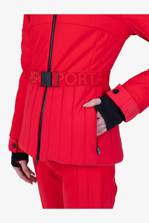 Skijacke mit femininem Gürtel 07