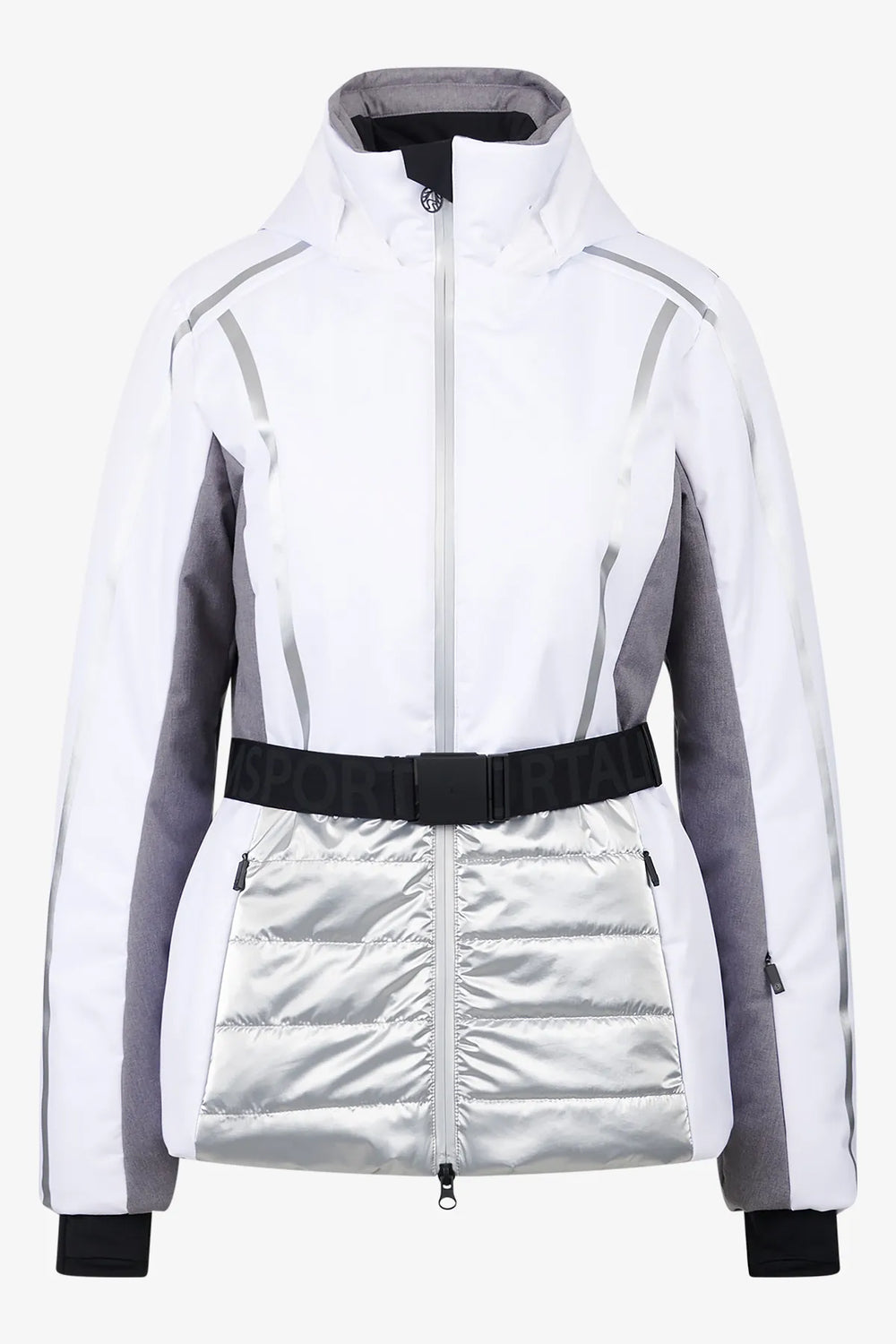 Taillierte Skijacke mit Gürtel 01