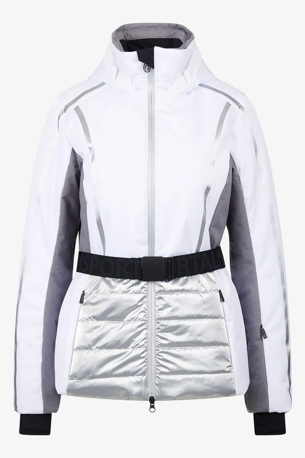 Taillierte Skijacke mit Gürtel 01