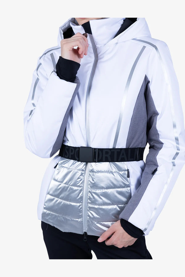 Taillierte Skijacke mit Gürtel 06