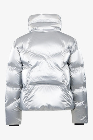 Daunenjacke aus trendigem Metallic-Nylon 02