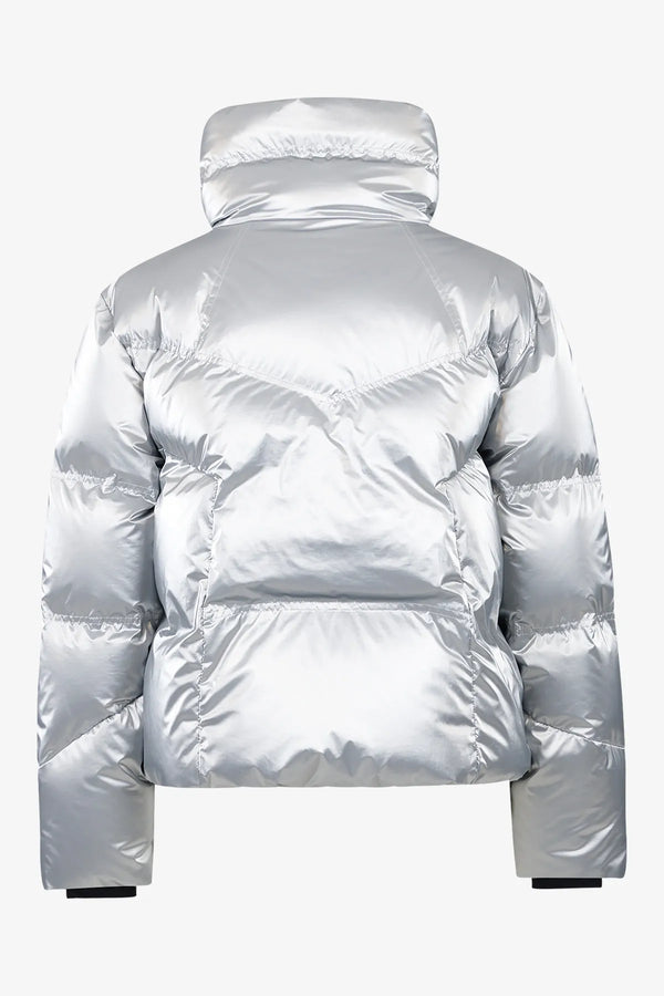 Daunenjacke aus trendigem Metallic-Nylon 02