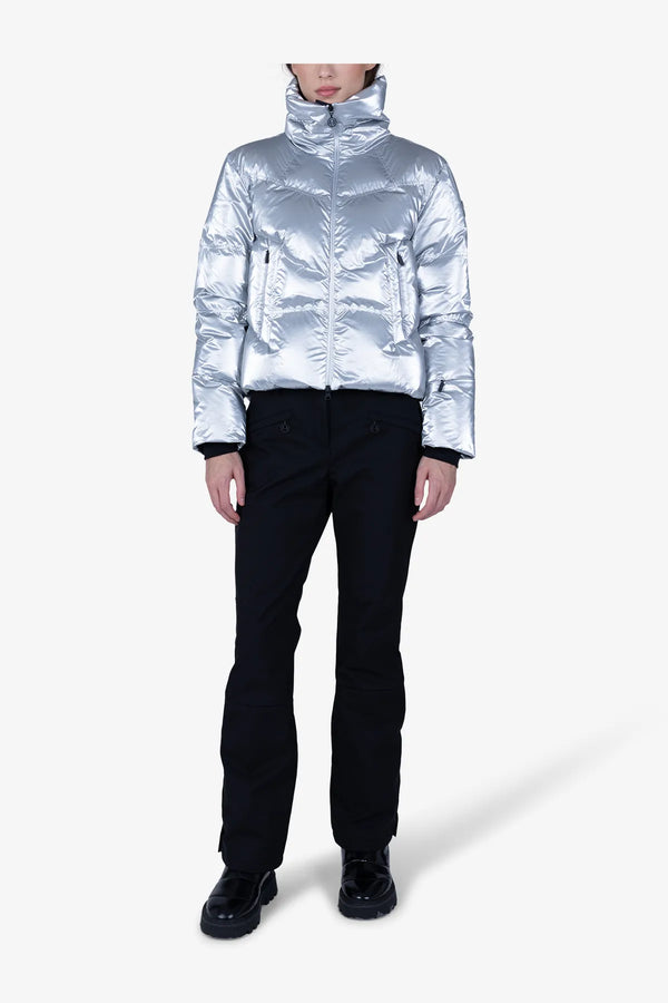 Daunenjacke aus trendigem Metallic-Nylon 03