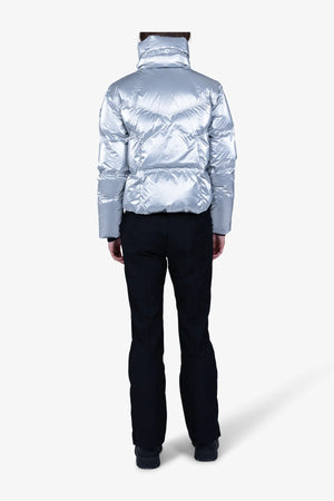 Daunenjacke aus trendigem Metallic-Nylon 05