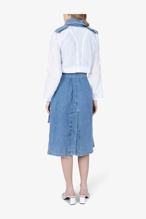 Trenchcoat im modernen Materialmix 06