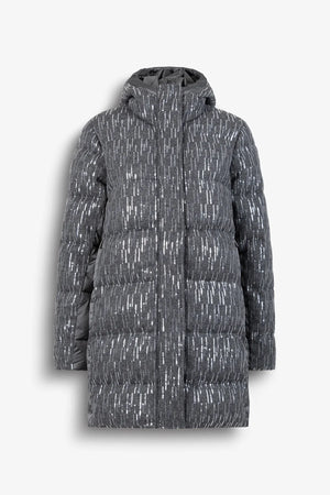 Pailletten-Wollmantel mit Nylon-Details 01