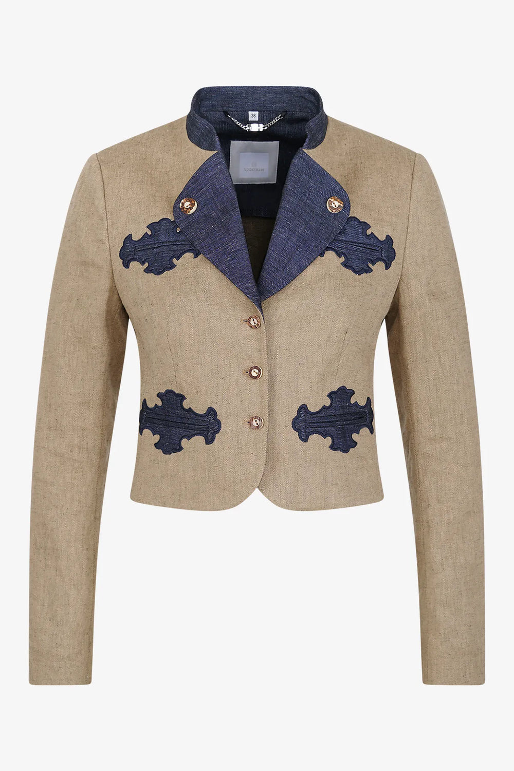 Jacke mit Stehkragen und Revers 01