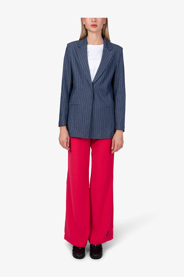 Lässiger Nadelstreif-Blazer 03