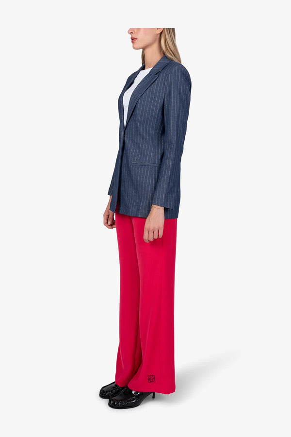 Lässiger Nadelstreif-Blazer 04