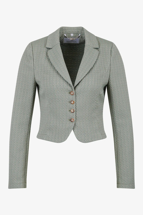 Taillierte Jacke in Strickoptik 01