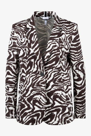 Lässiger Blazer mit Zebra-Design 01
