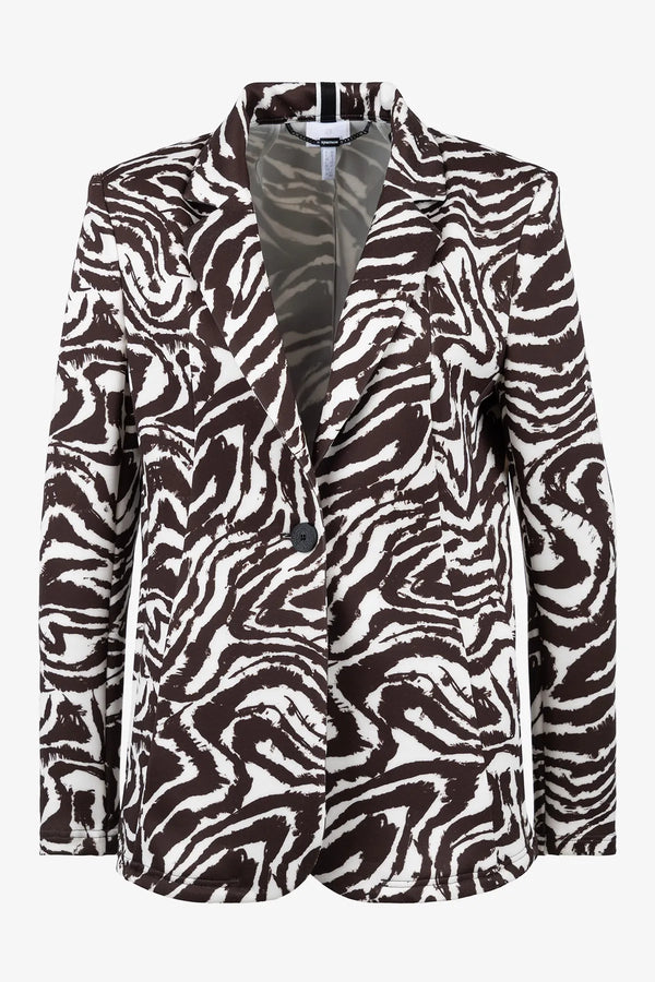 Lässiger Blazer mit Zebra-Design 01
