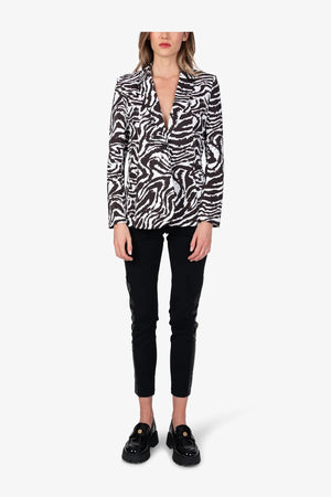 Lässiger Blazer mit Zebra-Design 03