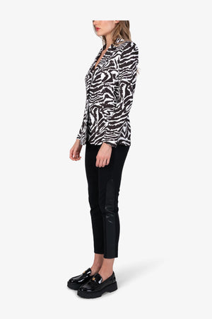 Lässiger Blazer mit Zebra-Design 04
