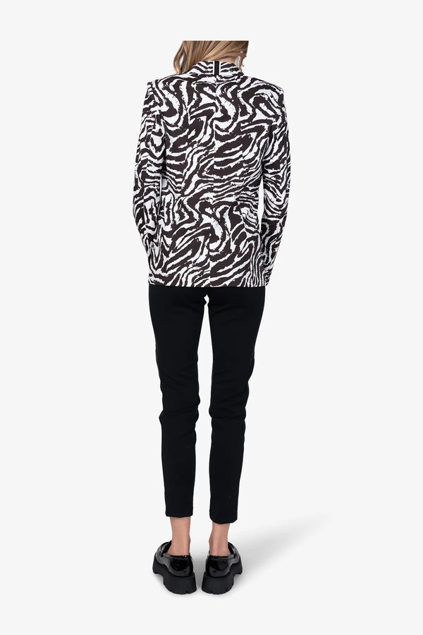 Lässiger Blazer mit Zebra-Design 05