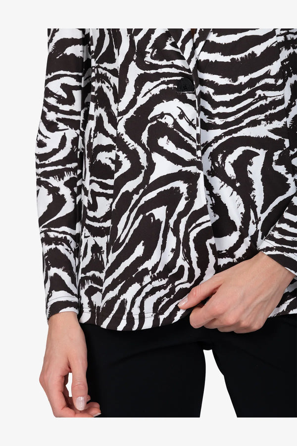 Lässiger Blazer mit Zebra-Design 06