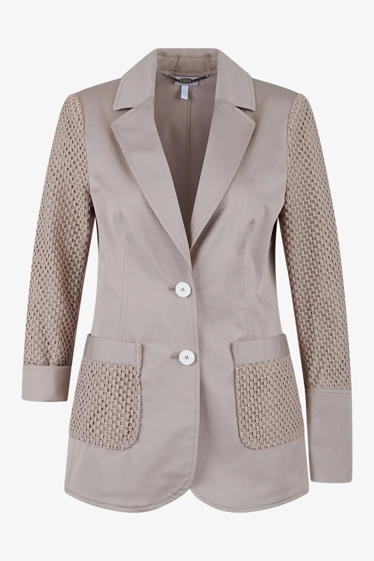 Sportiver Blazer aus Materialmix 01