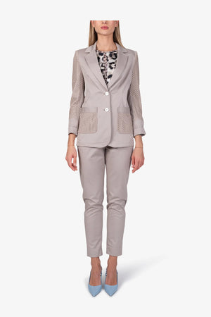 Sportiver Blazer aus Materialmix 03