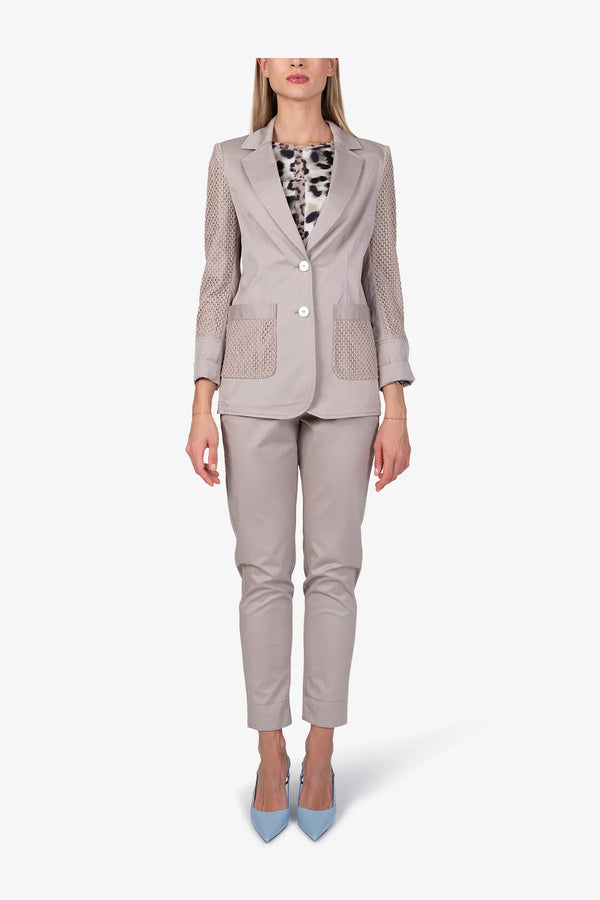 Sportiver Blazer aus Materialmix 03